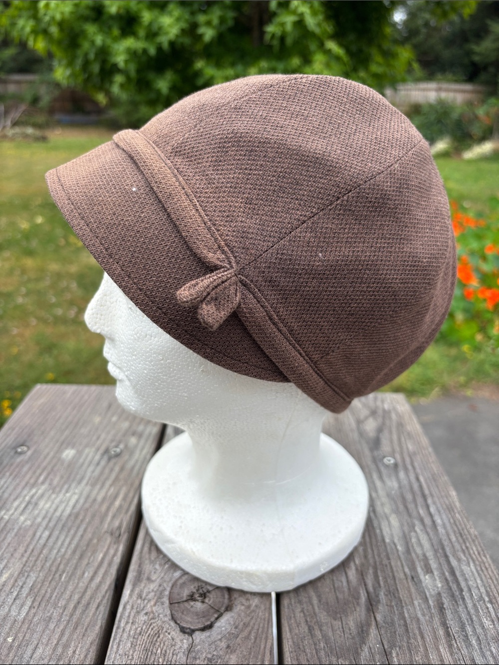 Goorin Bros Brown Cloche Hat with Side Knot